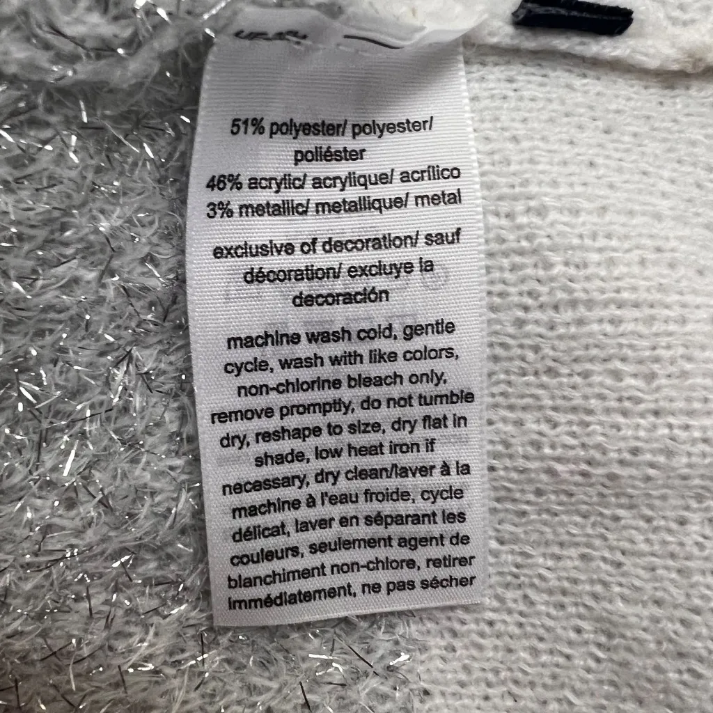 Tommy Hilfiger Women's Sweaters Fuzzy Gray/White Crew Neck Long Sleeve Size 3X - Image 13