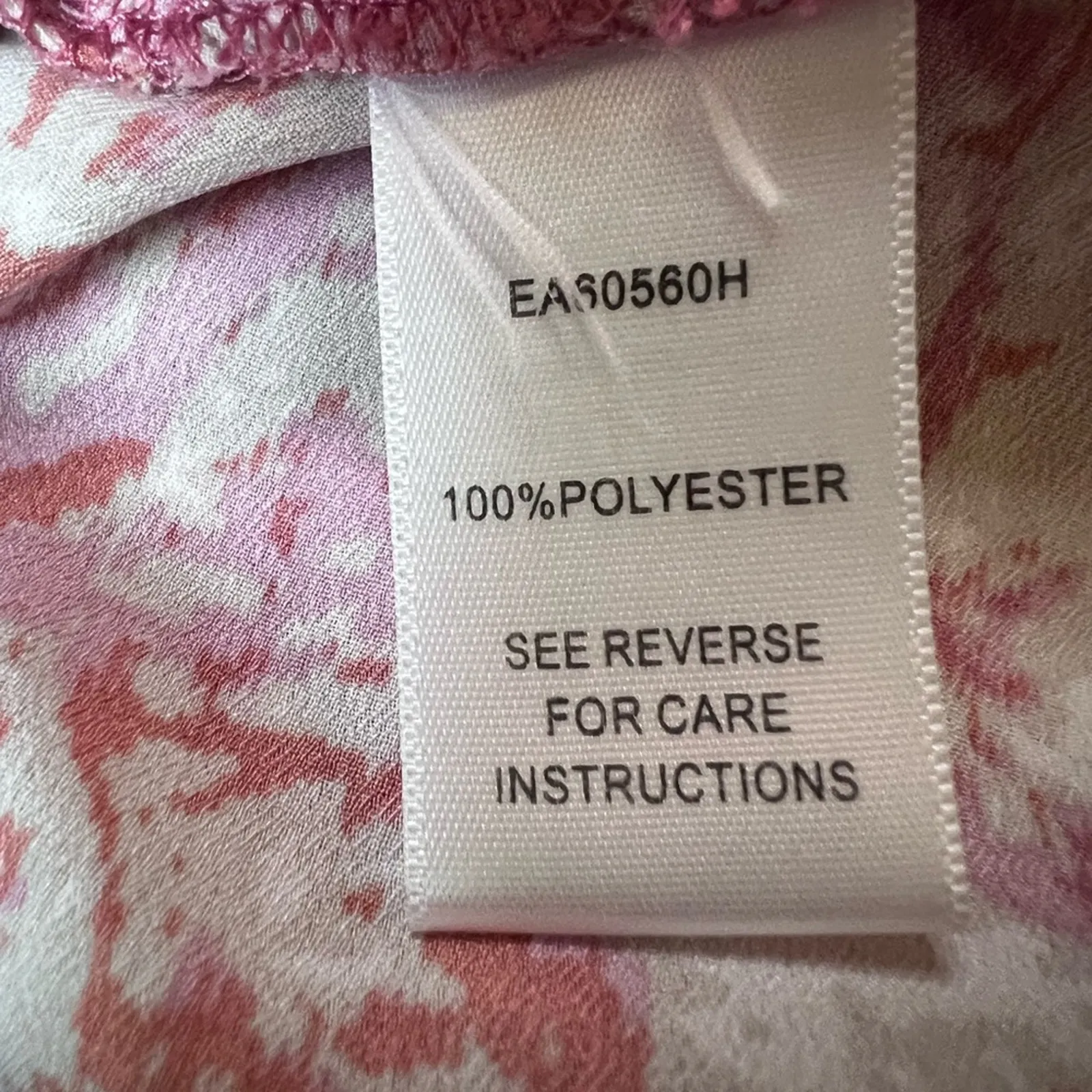 Aakaa Pink Orange Cream Floral High Rise Flowy Wide Leg Palazzo Pants - Small - Image 11