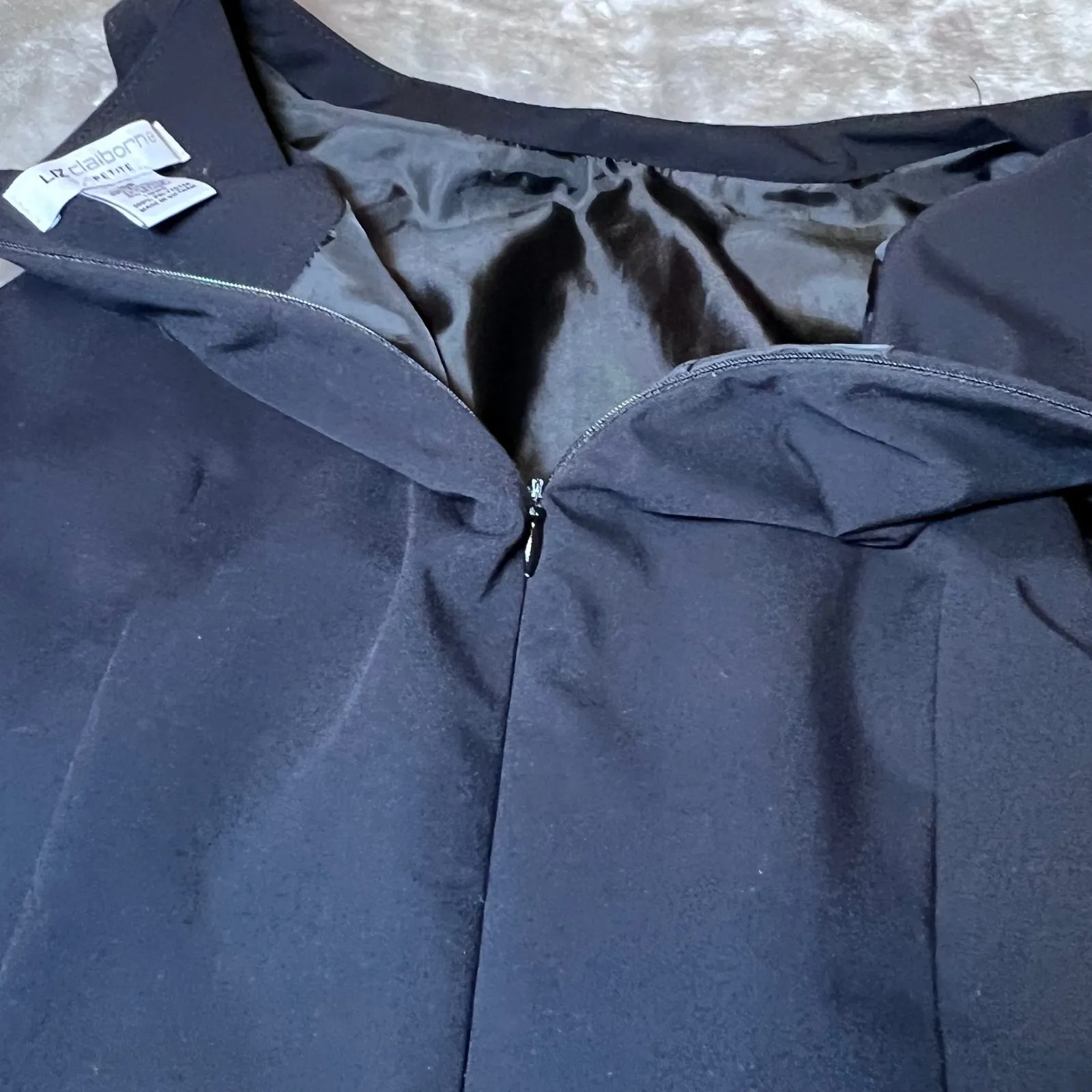 Liz Claiborne Dress Womens 10P Petite Black Sleeveless Career Cocktail Party - Image 5