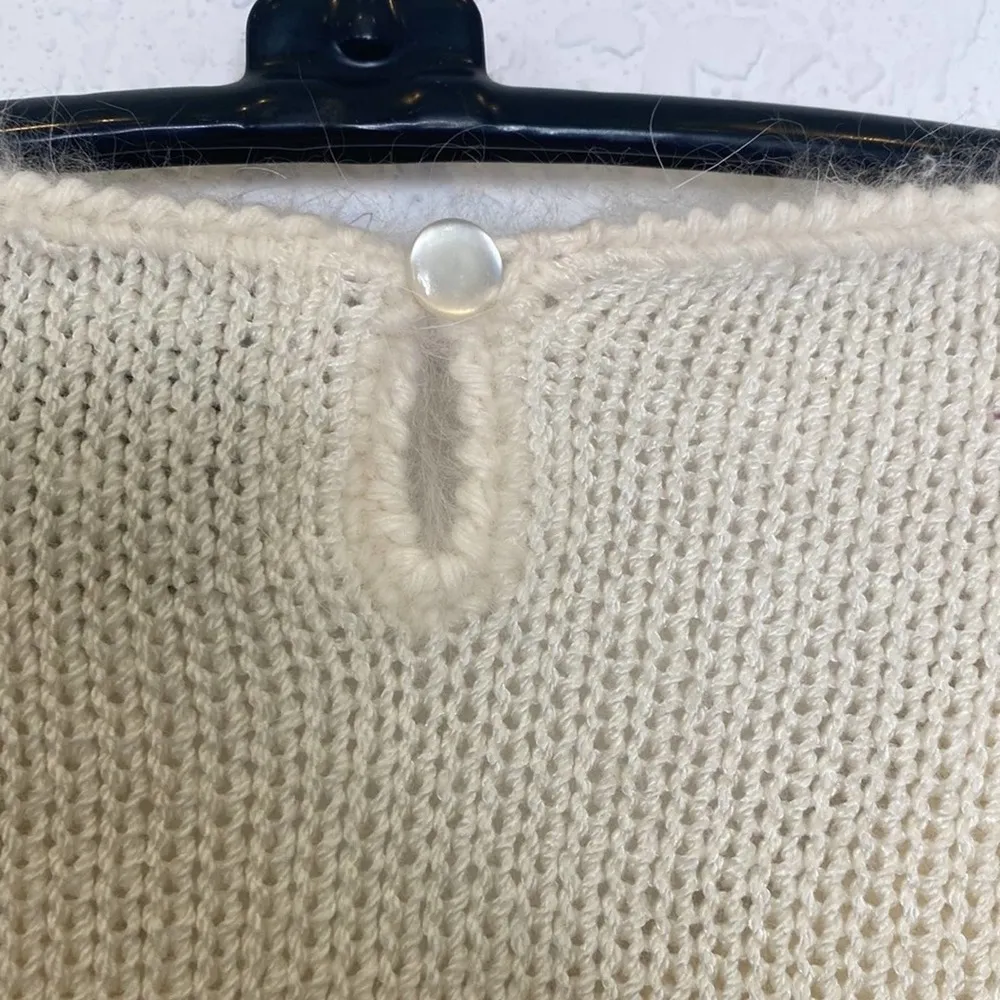 Christine Vintage Women’s Long Sleeve Pullover Sweater Beaded Angora Sz M 1980s Size M - Image 6