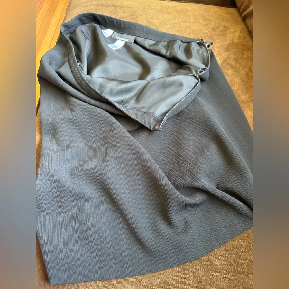 Jones New York Black Midi Zipper On Side Lines In Fabric SZ 12 Good condition - Image 8