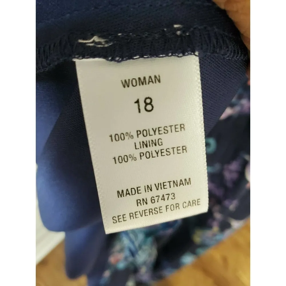 Roz&Ali  100% Polyester Floral Asymmetrical Dress - Image 9