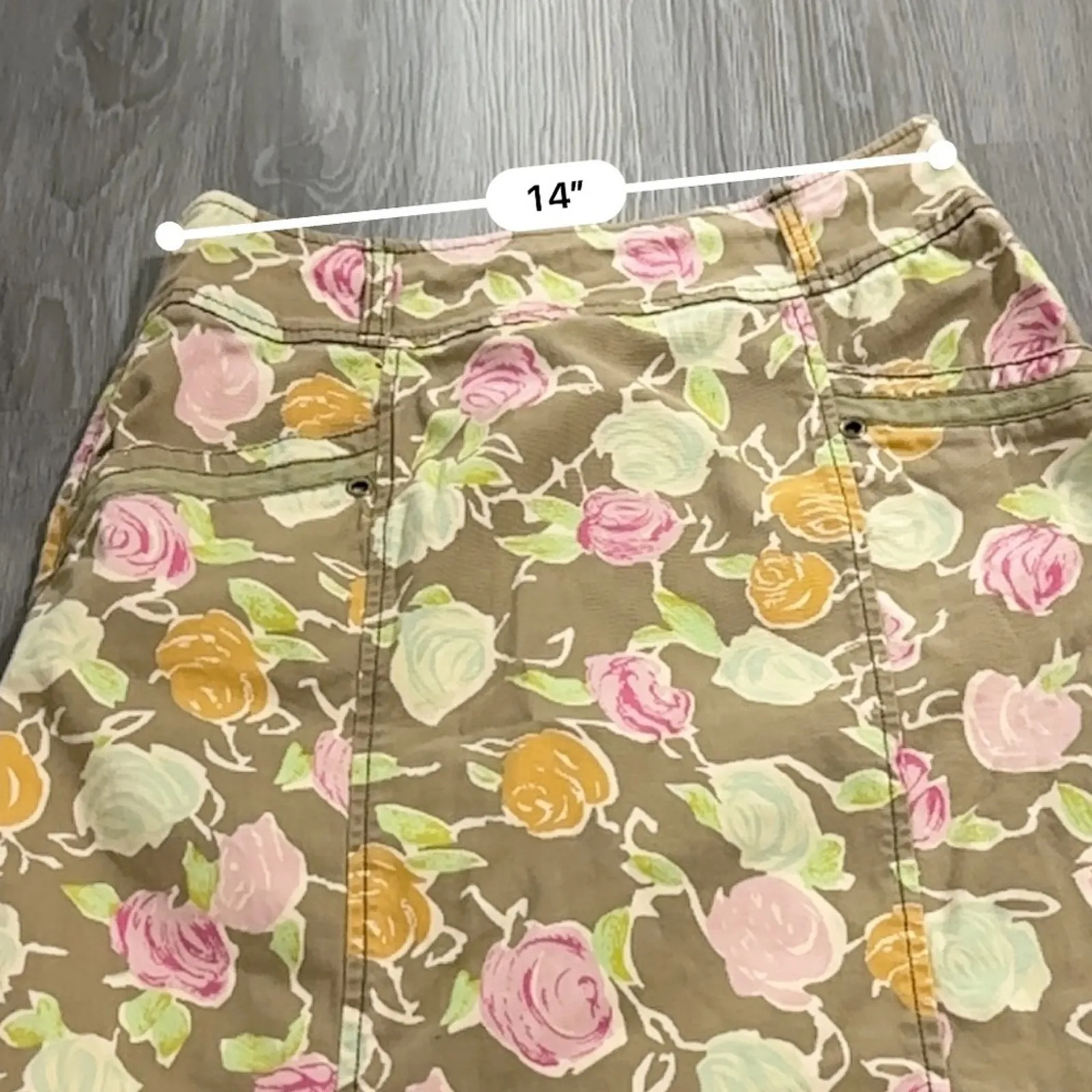 Vintage Anthropologie Hei Hei Sidewalk Garden Floral Print Pencil‎ Skirt Size 4 - Image 5