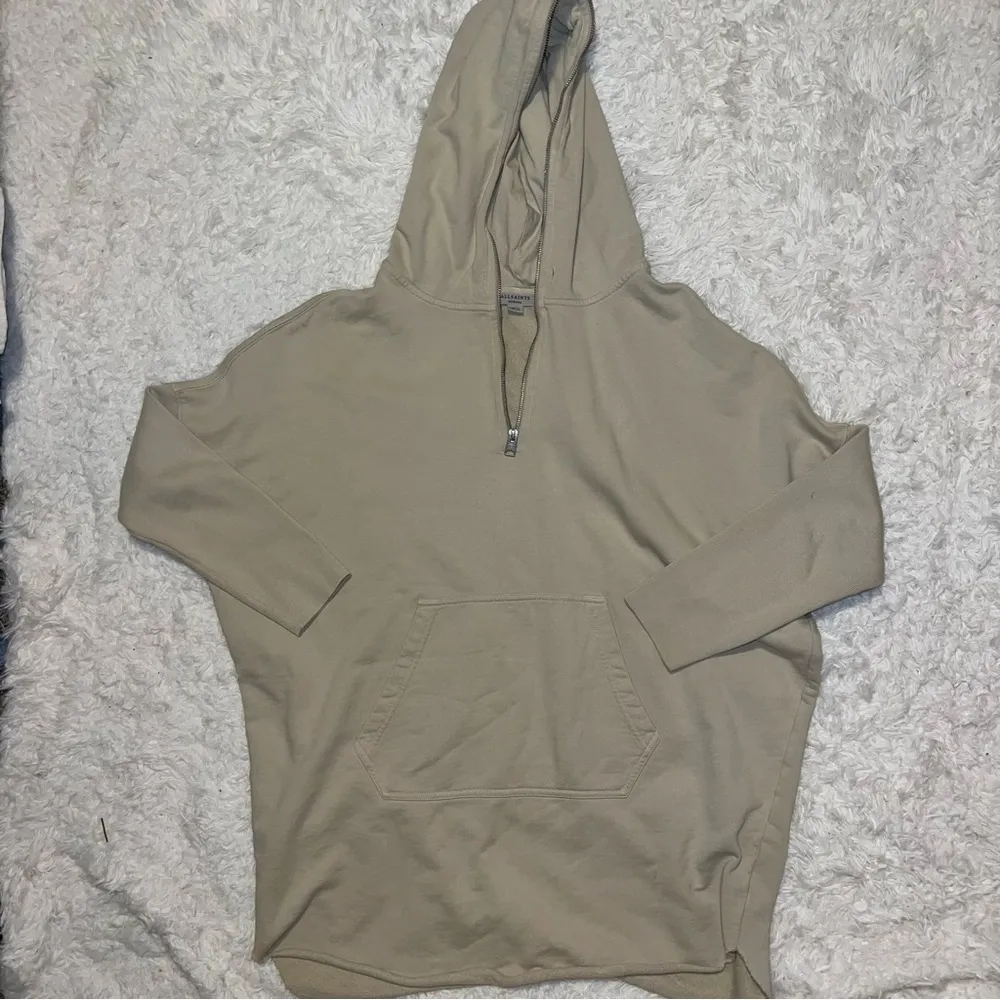 All Saints Xonda Womens Hoodie Dress size Medium in Tan - Image 2
