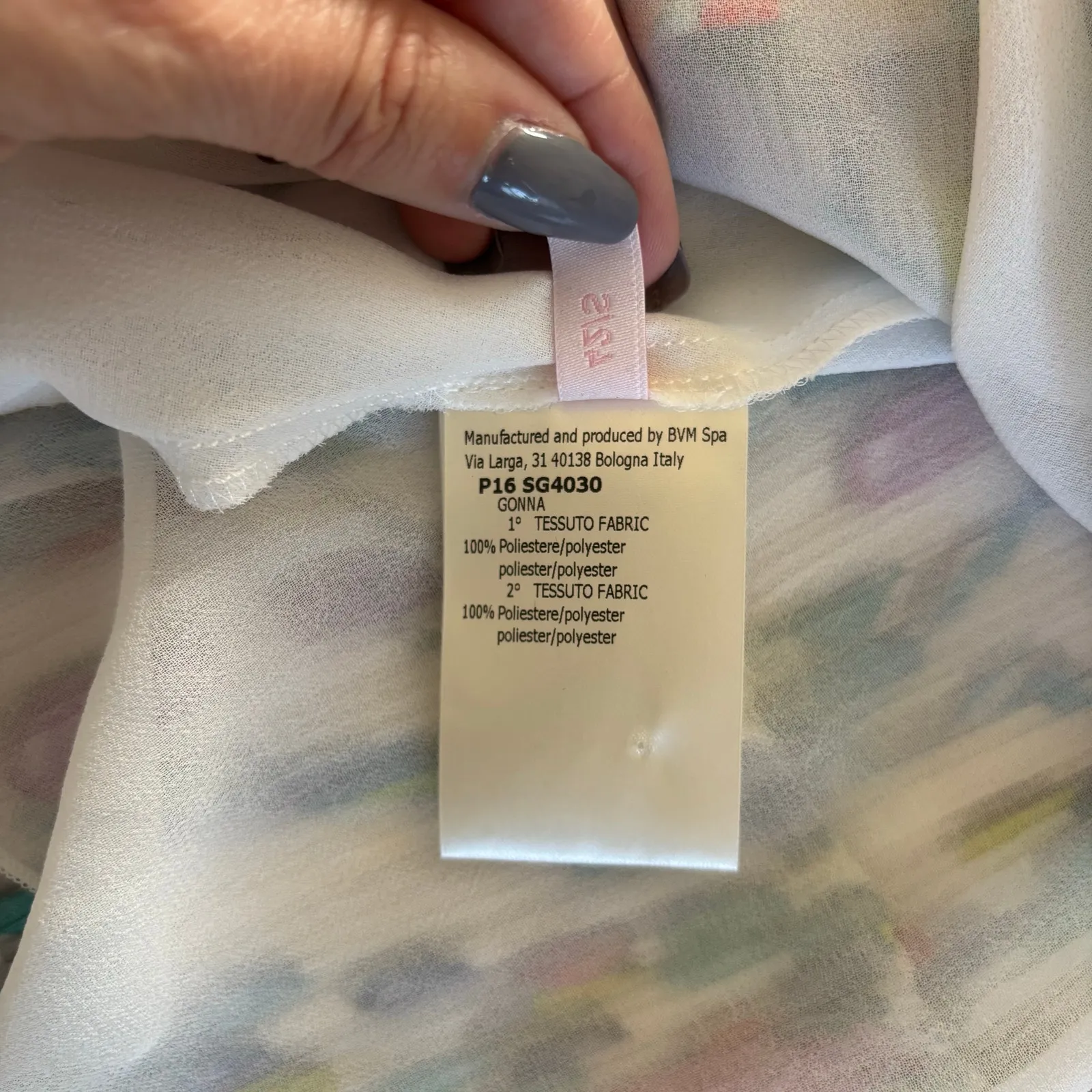 Giamba Paris Candy Print Tiered Pleated Mini Skirt Stretch Waist Women’s Small White - Image 6