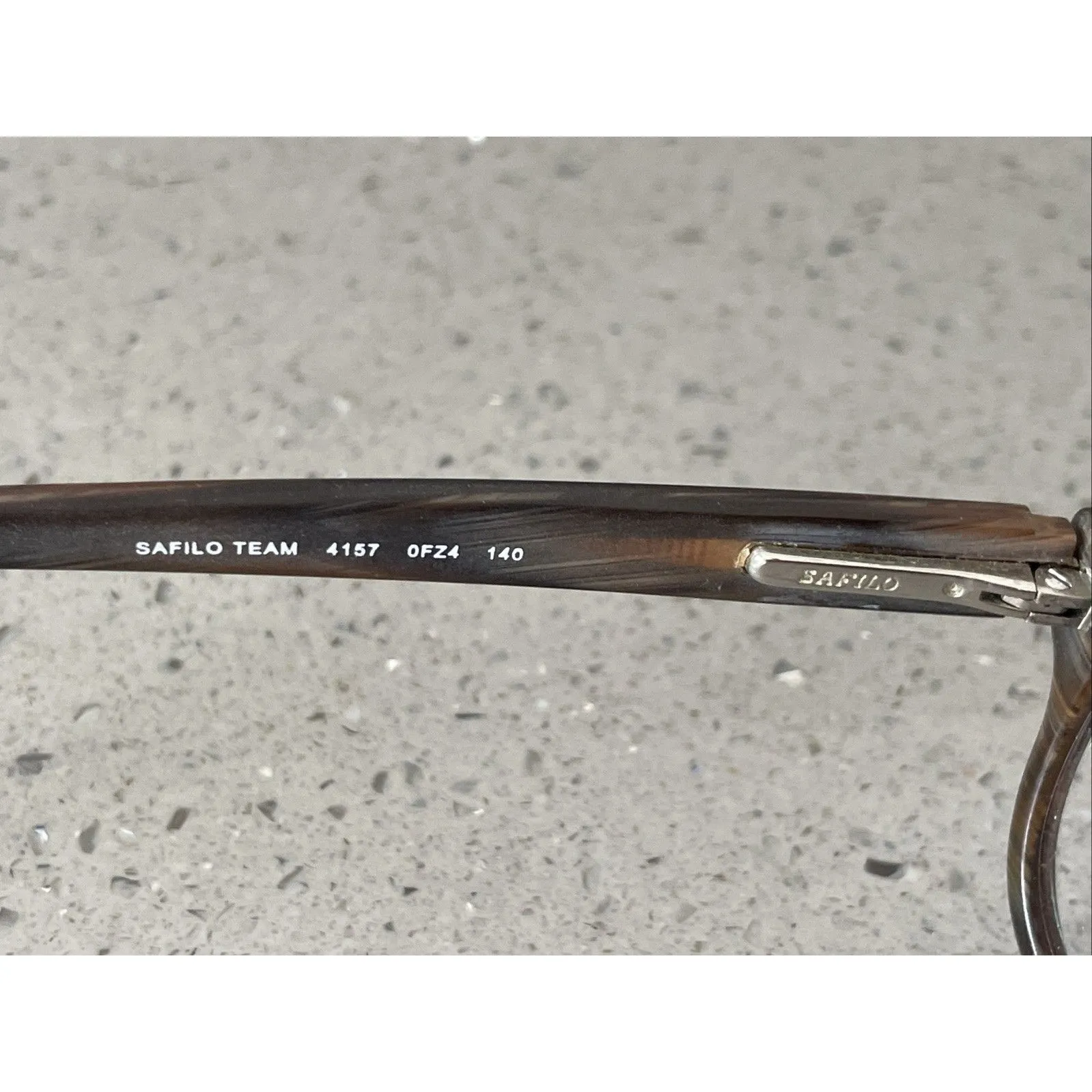 Elasta safilo eyeglass frames ONLY Team 41 57 0Fz4 140 Brown Full rim rectangle - Image 7