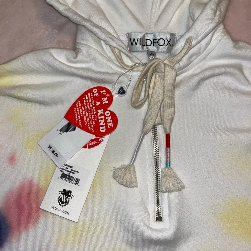 Hadley Edelweiss long sleeve sweatshirt, periwinkle, yellow & pink, XS - Image 3