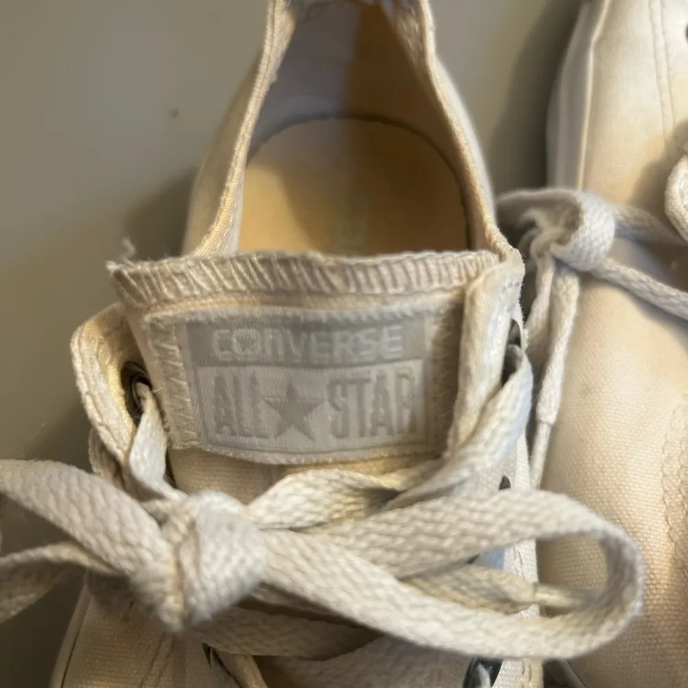 Converse White Canvas Lace-Up Sneakers - Image 5