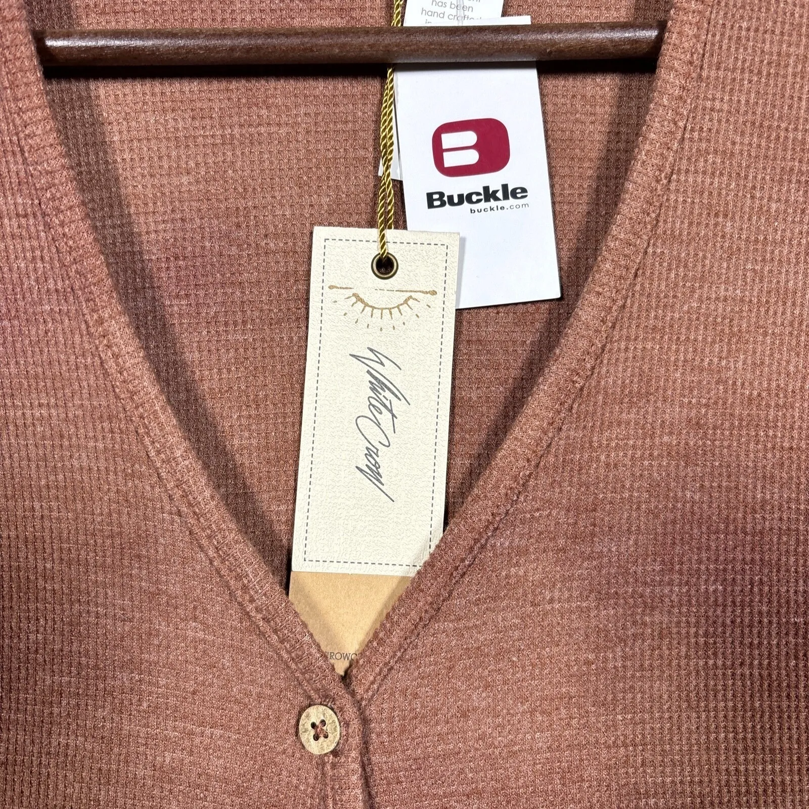 White Crow Womens Dress Sz S Whiskey Grove Thermal Button-Front Casual Boho - Image 3