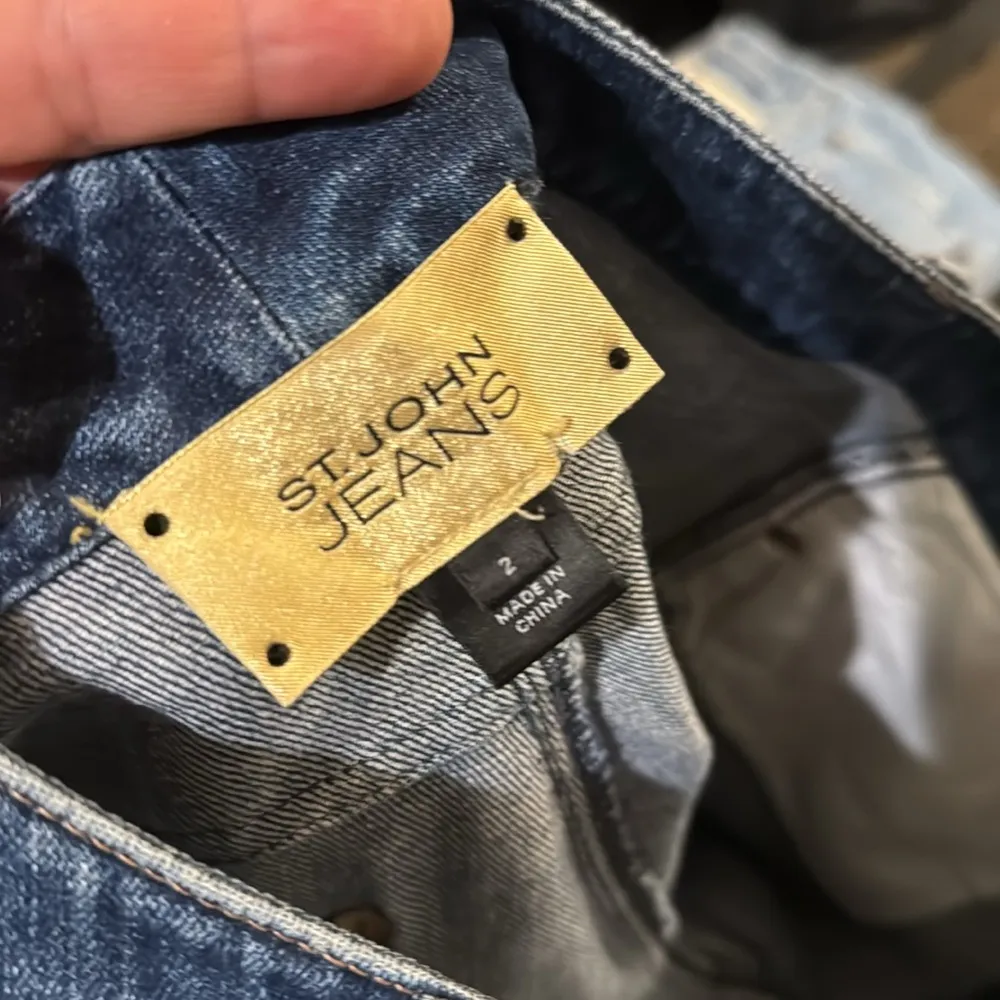 St. John Jeans Straight Leg High Rise Heart Pocket Size 2 - Image 5