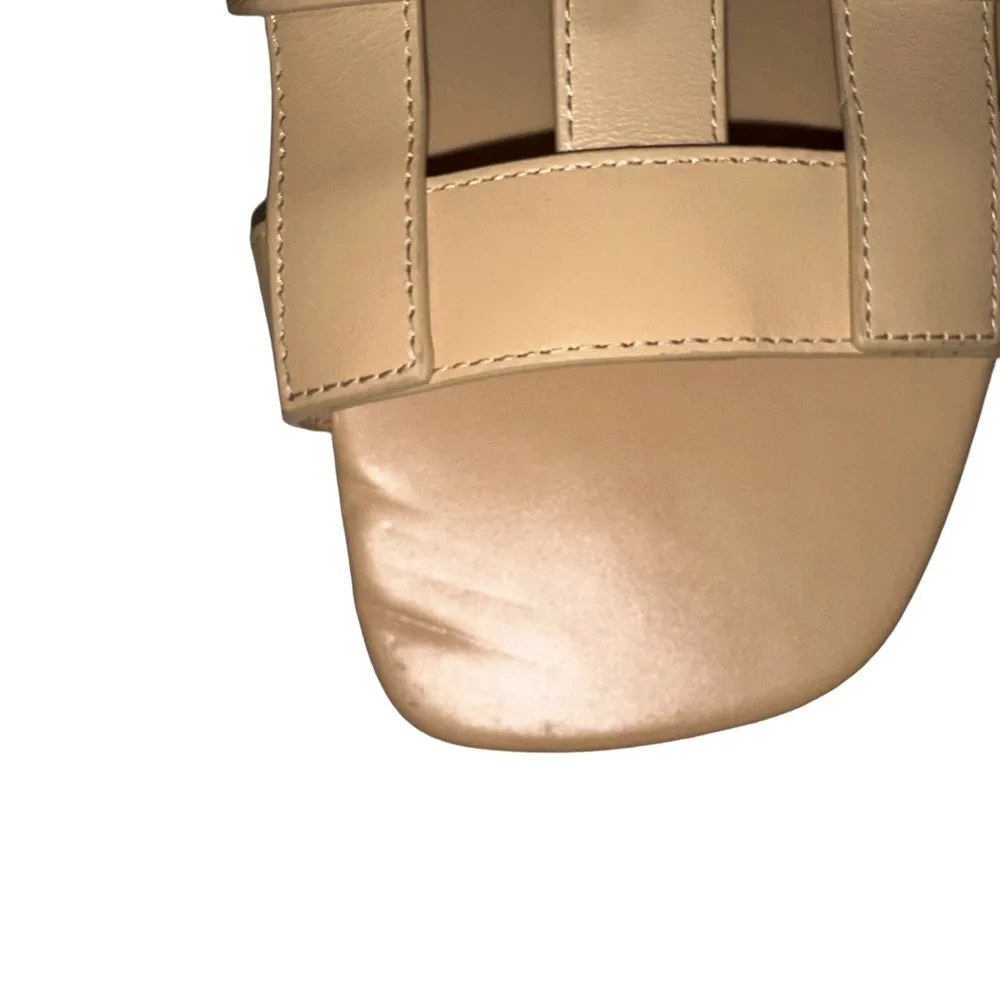 Burberry Lyna Caged Leather Block Sandal 38 - Image 6