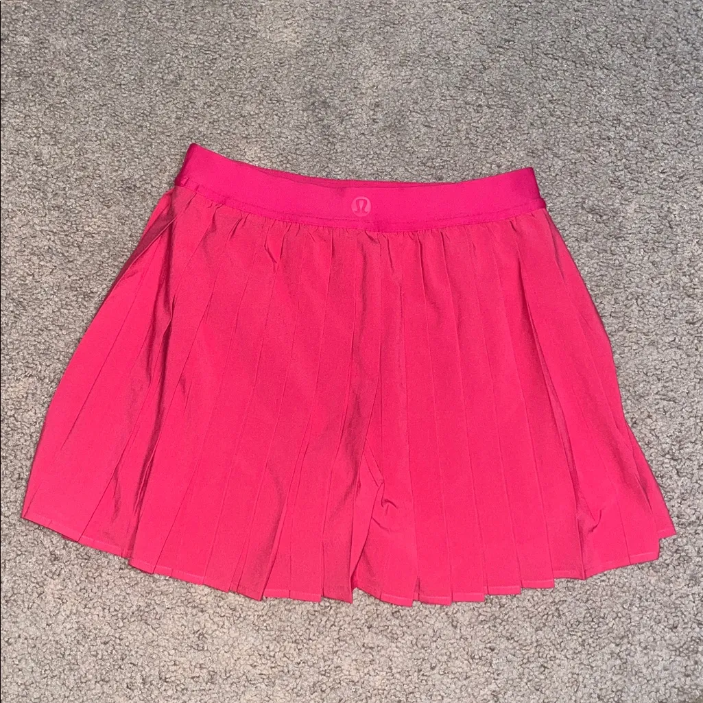 Lululemon High-Rise Pleated Tennis Skirt Skort Pink‎ Cherry Mist 4 - Image 6