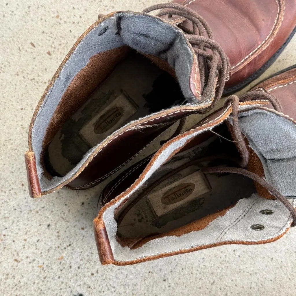 Vintage brown leather boots - Image 7
