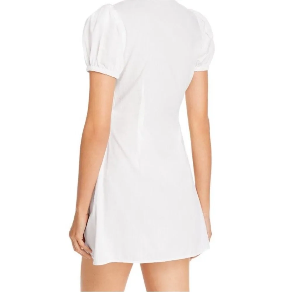 We Wore What Revolve Elle Buttoned Placket Lightweight Mini Dress White M - Image 5