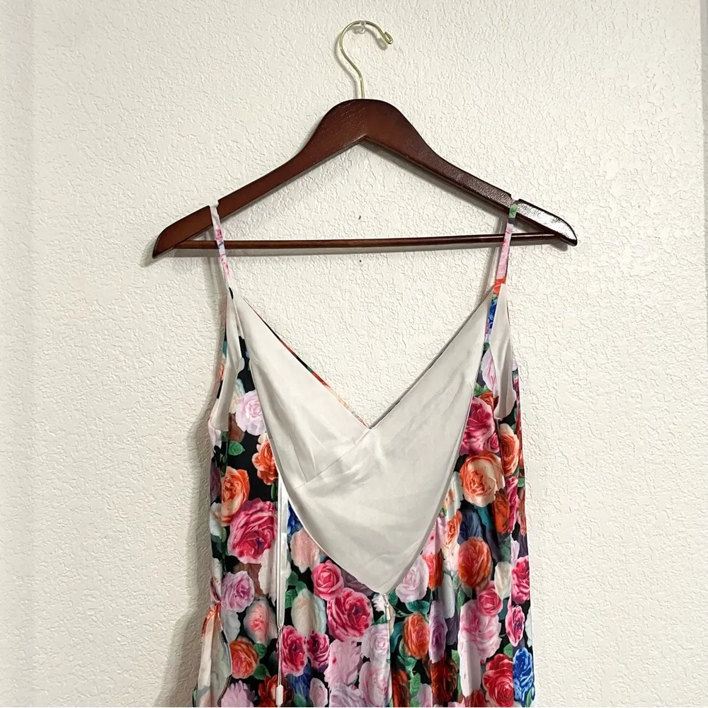 NWT Mac Duggal Womens Dress Multicolor Floral Ruched Waist Asymmetrical Size 10 - Image 4