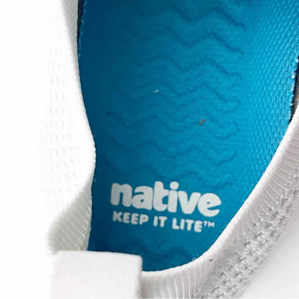 NATIVE White Mercury 2.0 Liteknit Lace Up Tennis Shoes Sneakers Size 6 - Image 4