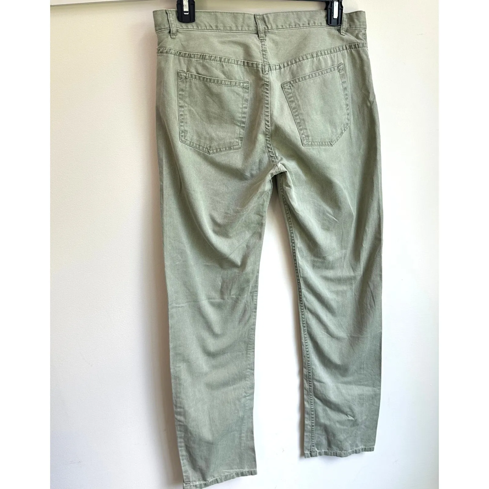 A.P.C. Gray Green Straight Leg Jeans Sz 29 Button Fly Cotton Designer Seafoam - Image 6