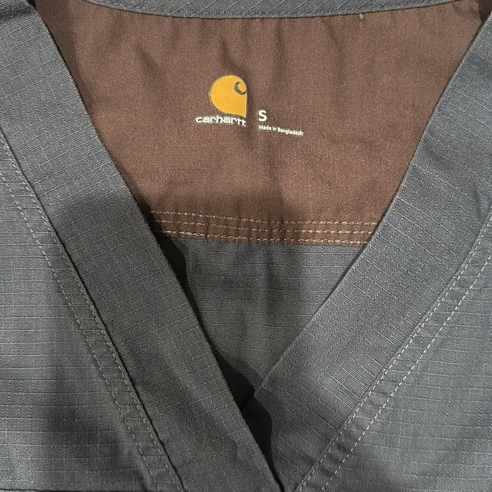 Carhartt  Black Scrub Top Womens Small Gray - Image 2