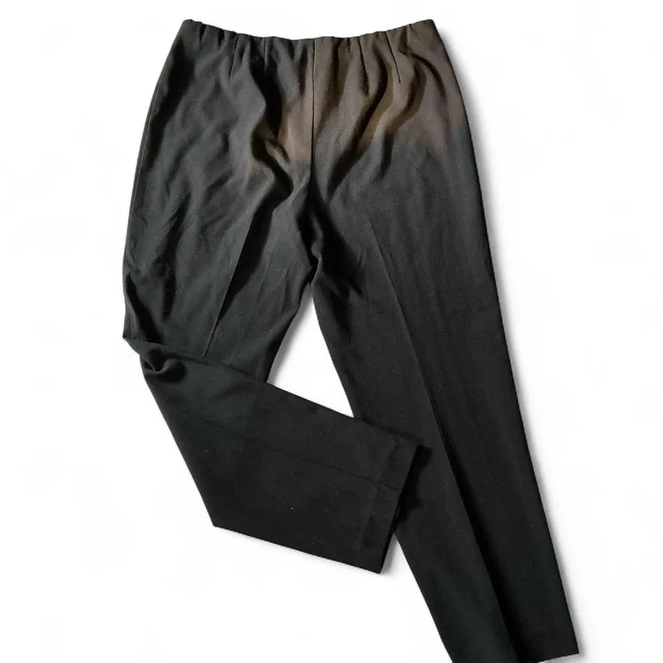Susan Graver Black Elastic Waist Pull On Pants Womens Size 10 Preppy - Image 2