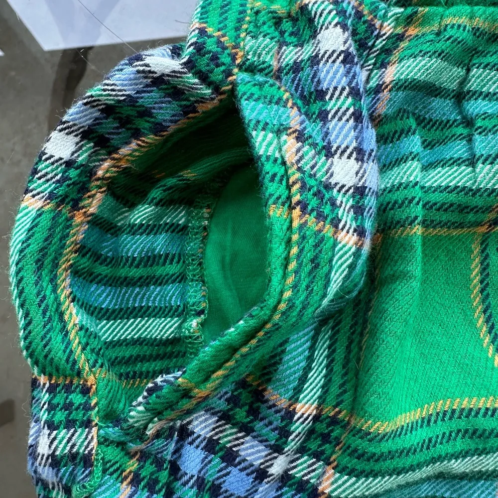 Aerie Plaid Sleeveless Sleep Romper in Green/Blue Size XXS NWT Pajamas Sleepwear - Image 3