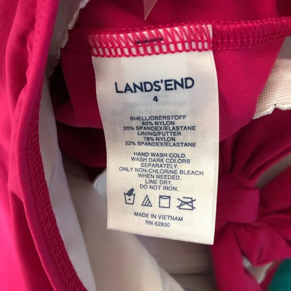 Lands End Swim Tankini Top Molded Cups Halter 4 - Image 3