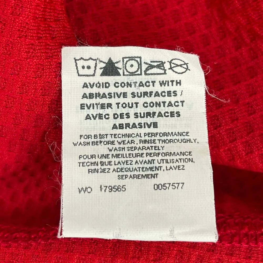 Sugoi Red Cycling Top Flowers Long Sleeve Mock Neck Pullover Athletic Tee Size M - Image 8