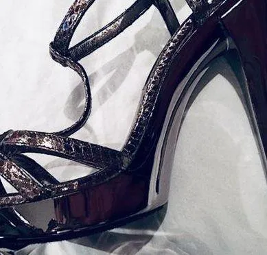 Nina Platform Gunmetal Dressy Cocktail Party Heels - Image 9