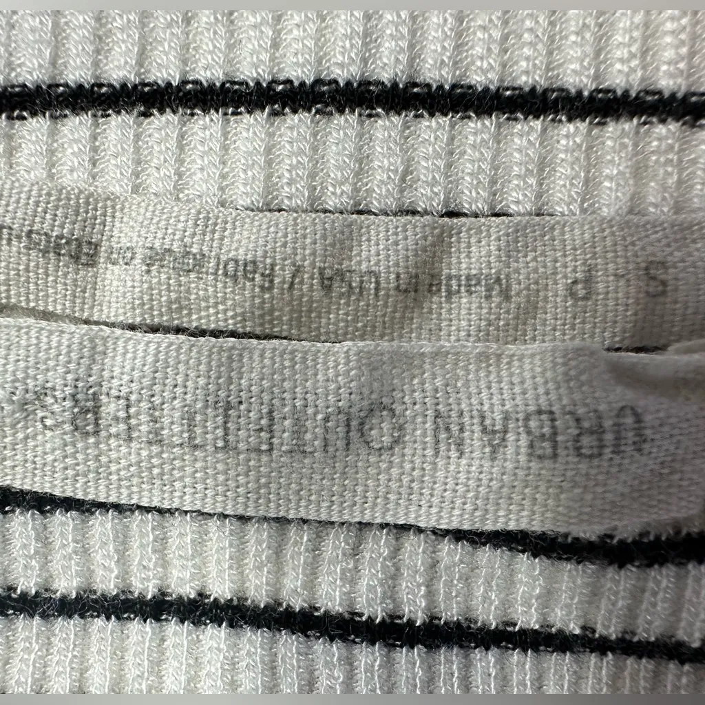 Urban Outfitters UO B& W Striped Stretchy Bodycon Off Shoulder Dress Size S‎ - Image 12