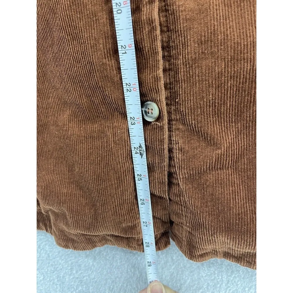 Daryl-Ann Denner Women's Button Front Corduroy Shirt Long Sleeve Large Lined - Image 8