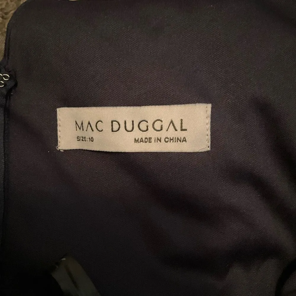 Mac Duggal 10806 Womens EMBELLISHED FLUTTER SLEEVE TEA-LENGTH DRESS - Image 14