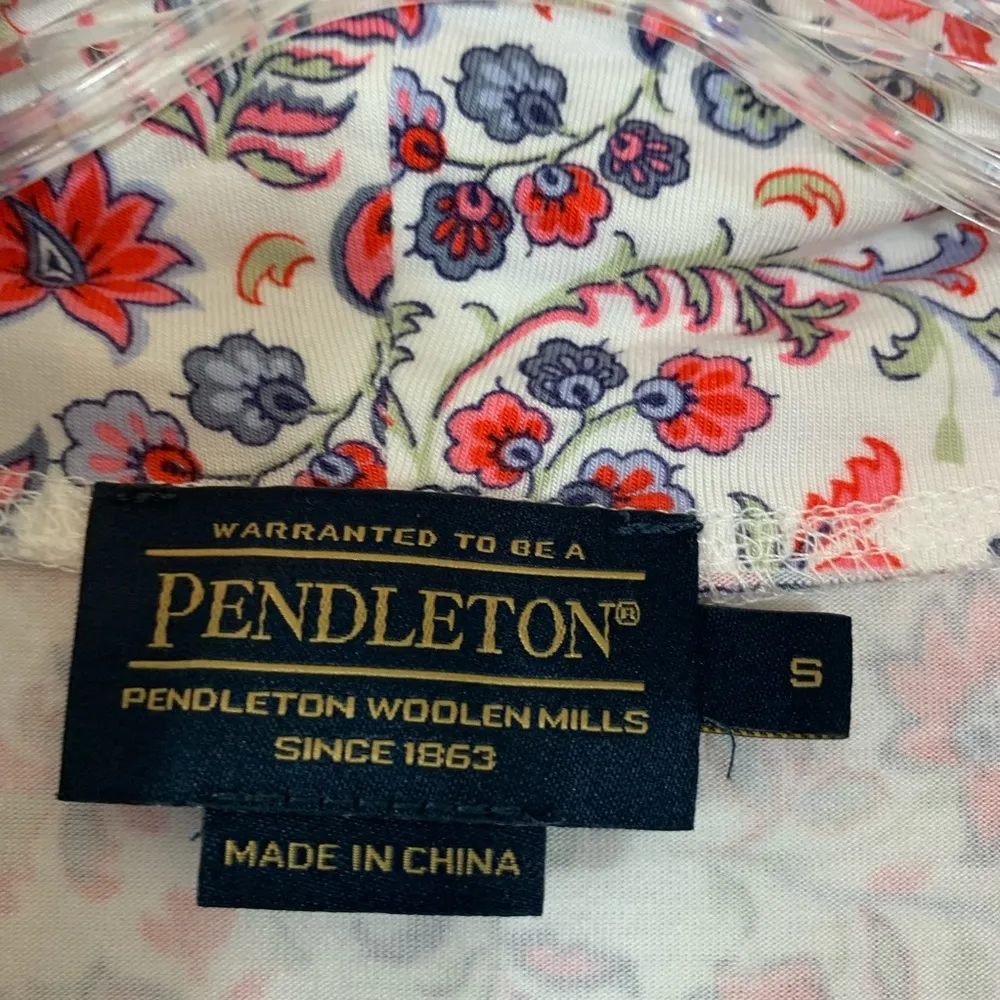 Pendleton Floral Sailor Neck Tank Top Size S - Image 2