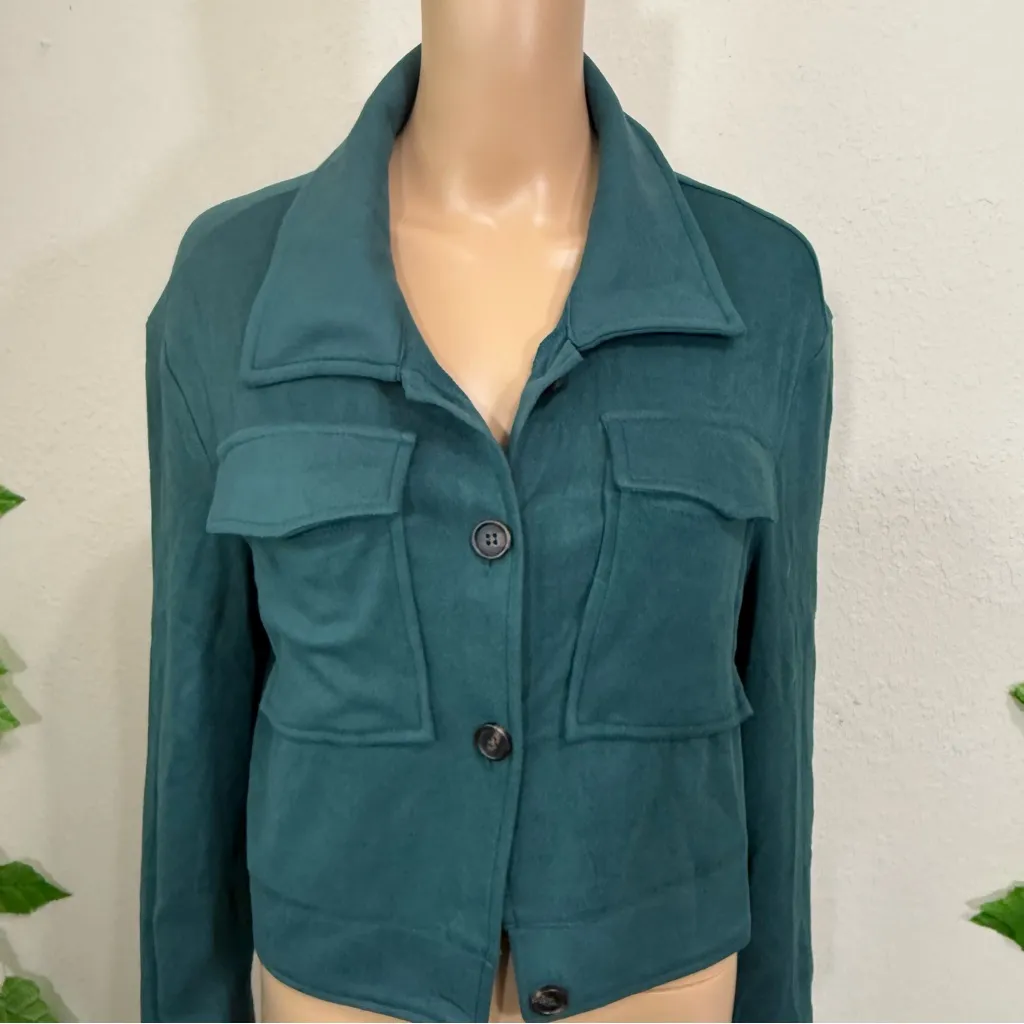 Stylish Green Teal Jacket NWOT Size M - Image 5