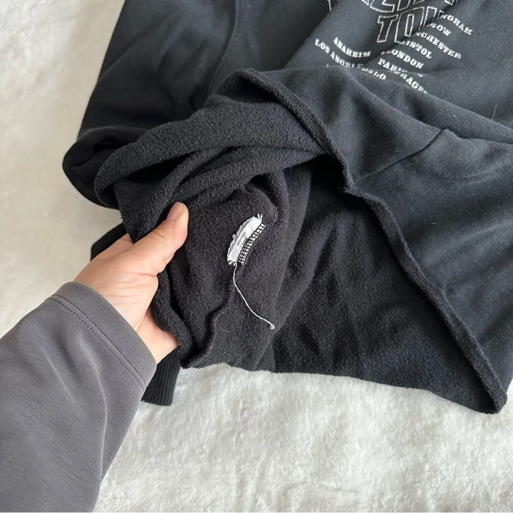 Hollister Graphic Band Crewneck Cropped Sweatshirt Women’s Size Small - Image 11