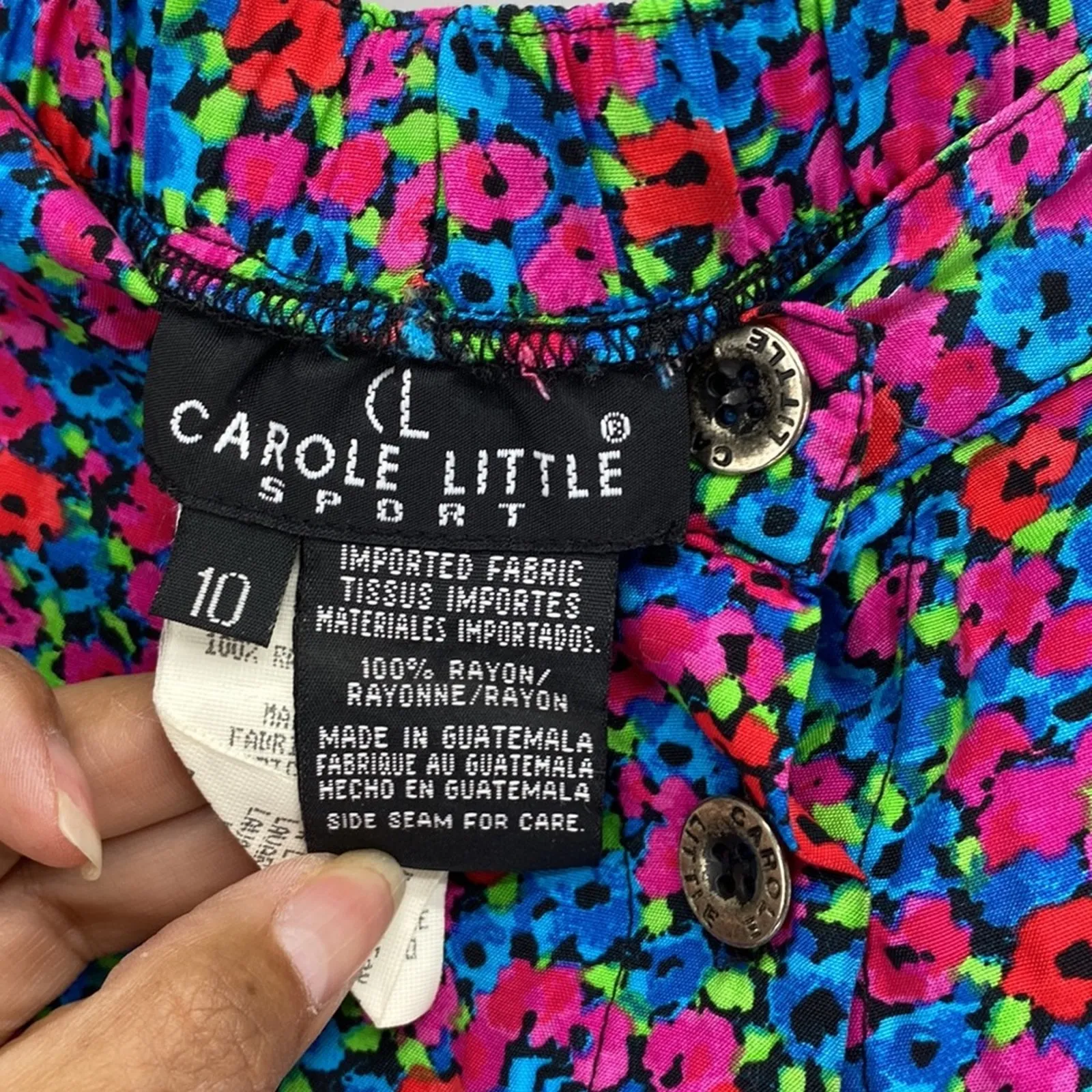 Vintage Carole Little maxi skirt 90s colorful size 10 festival cottagecore - Image 9