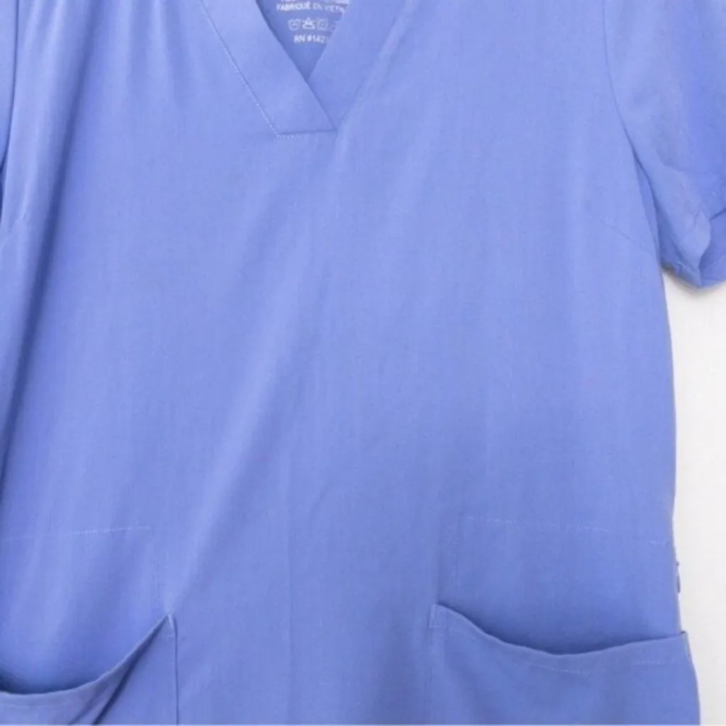 BUNDLE Jaanuu Vneck Pocket Notch Top S Ceil Blue Cargo Jogger Scrub Set Stretch - Image 6