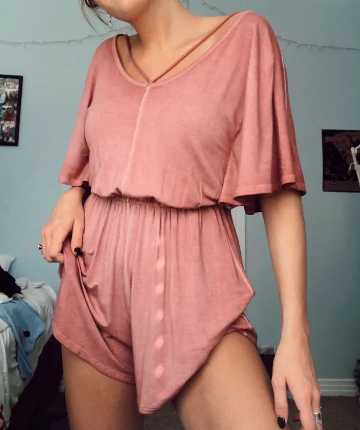 American Eagle Outfitters Pink Romper - Image 3