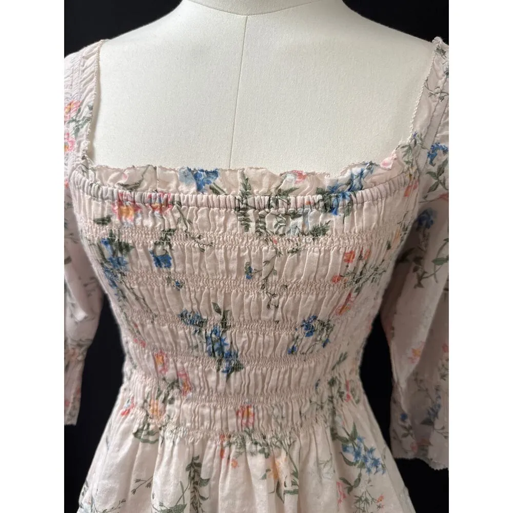 Women’s Saylor Cloverleaf Blouse antique white with floral Size S - Image 2