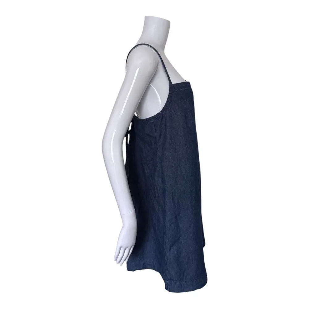 Rag & Bone Denim Tie Back Mini Dress Size Large - Image 3