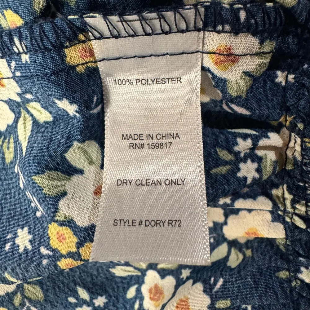 Altar’d State Large Midi Dress Floral V-Neck Tie Back Tiered Adjustable Straps - Image 9