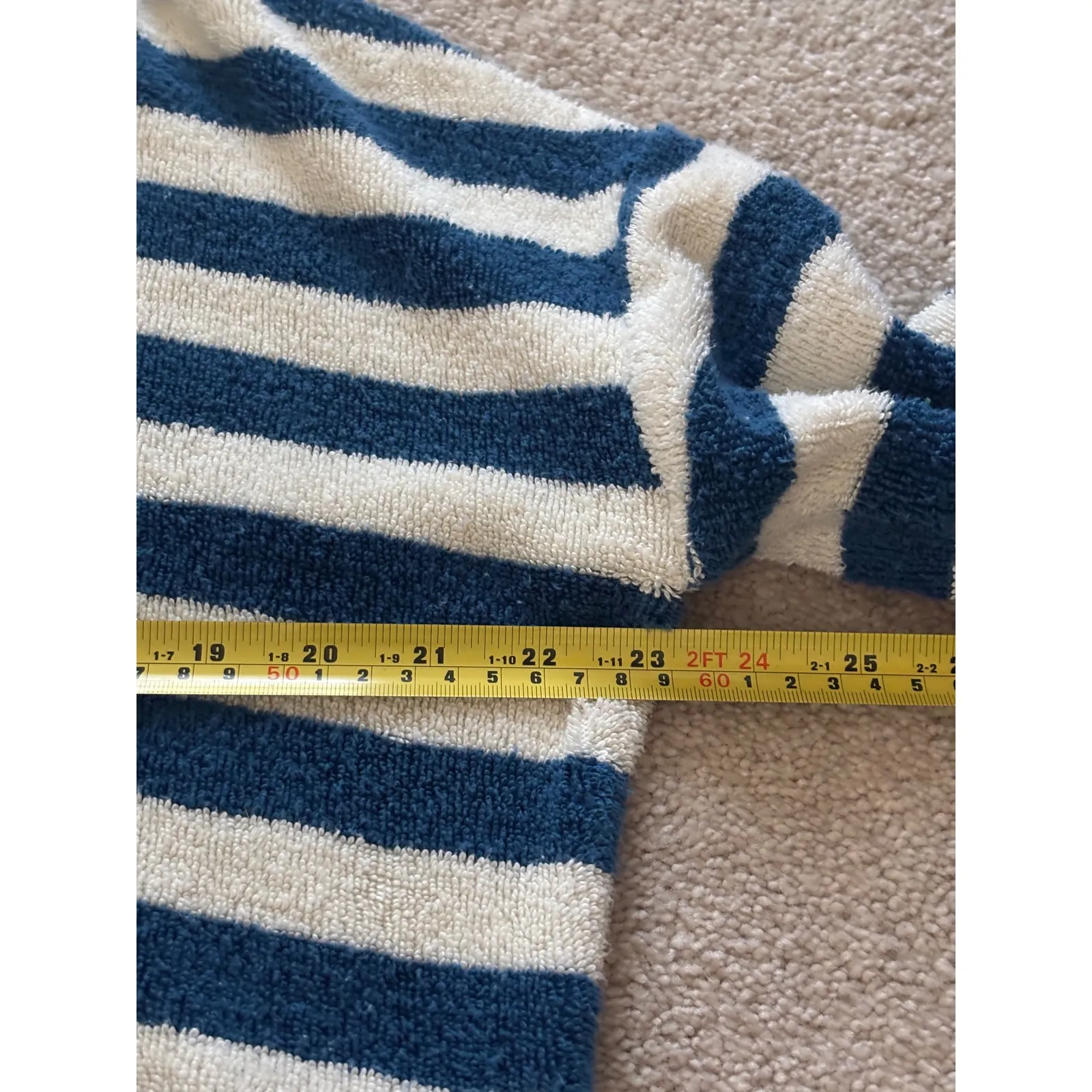 Madewell MWL Cozy Striped Pullover Terry Top Size S - Image 9