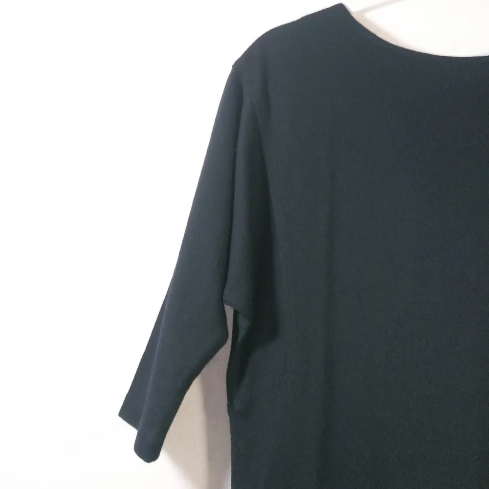 Vintage Chinchilla By Shuet Young Black Wool Dress Size M Size M - Image 4