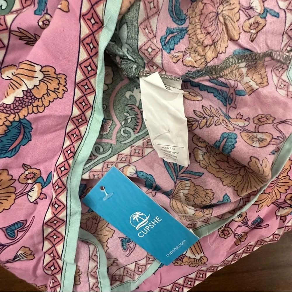 Cupshe Boho Surplice Smocked Waist Mini Dress SMALL‎ NWT - Image 7