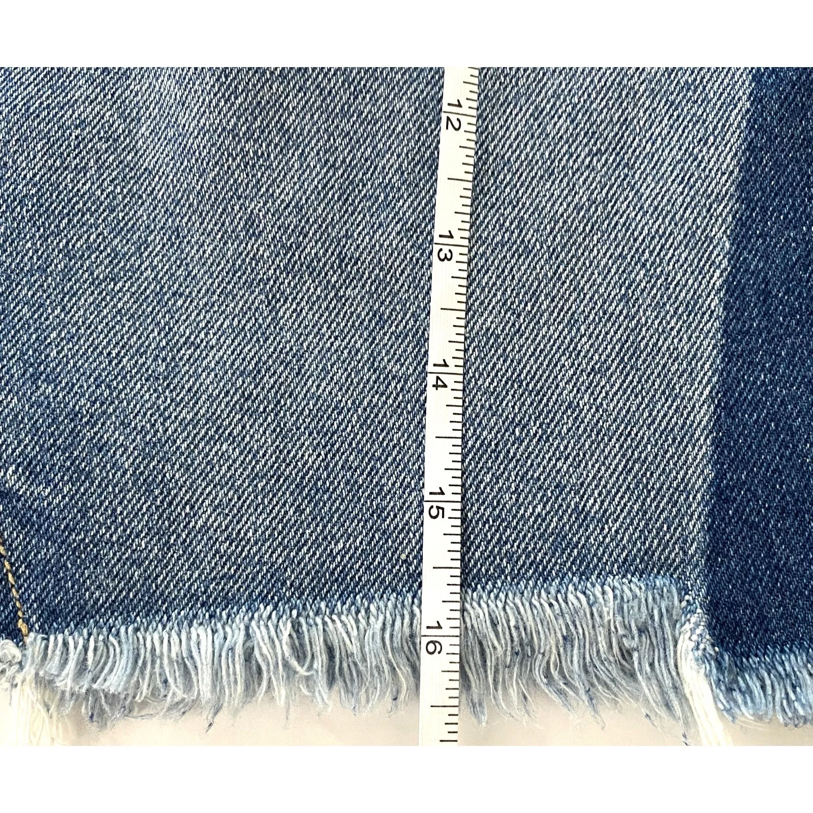 NWT Hidden Jeans Payton Color Block Blue Denim Mini Skirt Raw Hem Sz S - Image 8