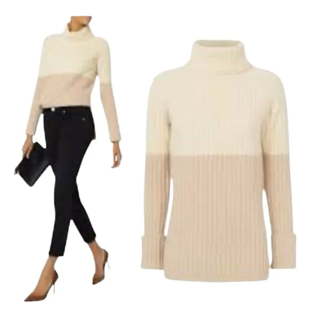 Intermix wool & cashmere knit turtleneck sweater Small - Image 6