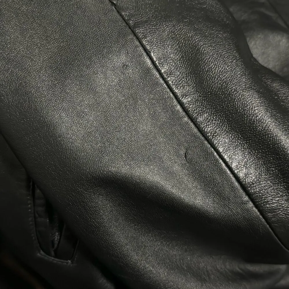 WILSONS LEATHER | Natalie Thinsulate Genuine Leather Jacket Full Zip Black L - Image 7