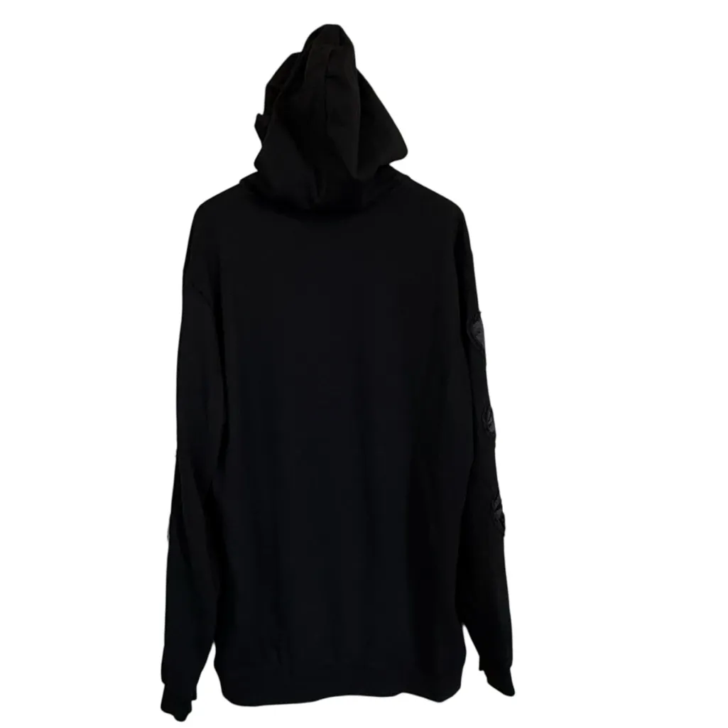 Lazy Oaf Black Like Your Heart Hoodie Women’s Size Large - Image 8