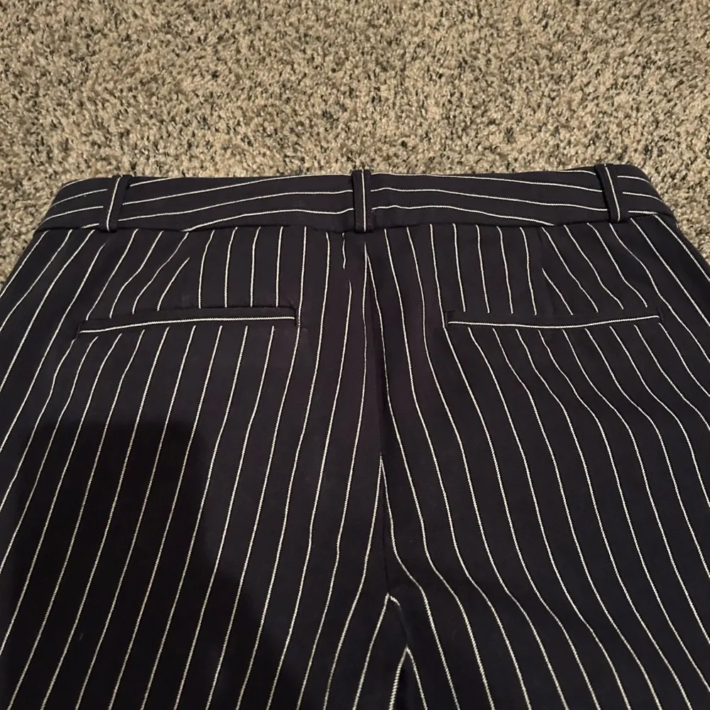 Banana Republic Navy with White Stripes Sloan Pants - Image 5