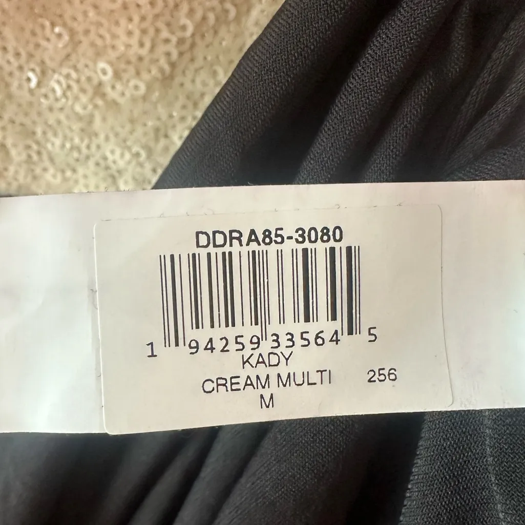 Dress the Population Kady Sequin Tiered Tulle Midi Dress – Cream Multi NWT - Image 5