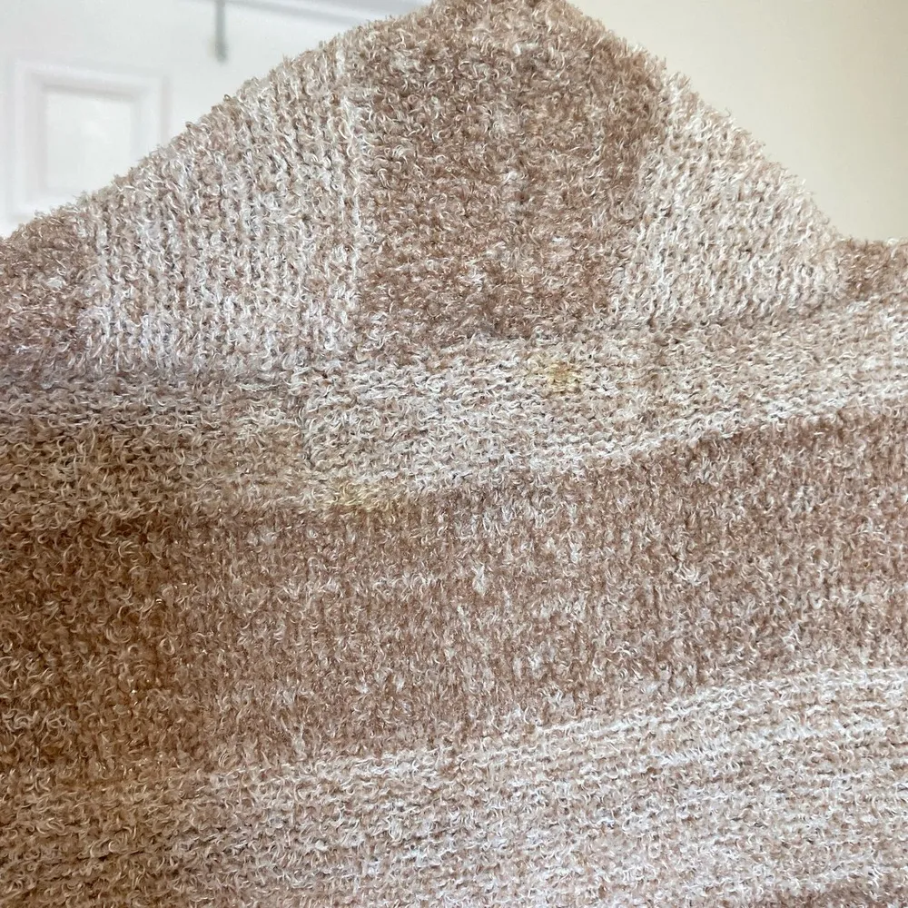 BAREFOOT DREAMS CozyChic Lite Island Wrap Cardigan Calypso Beige Stripe 436 S/M - Image 6