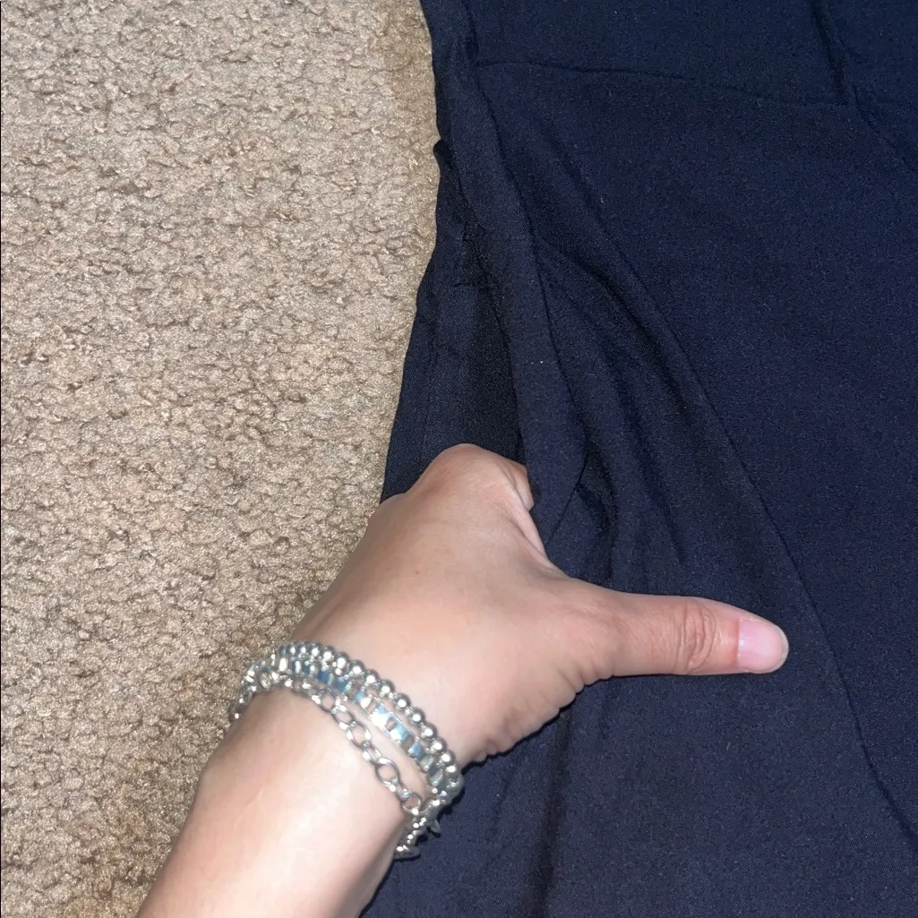 Garnet Hill Wide Leg Relaxed Fit Adjustable Strap Viscose Jumpsuit Black XS - Image 7